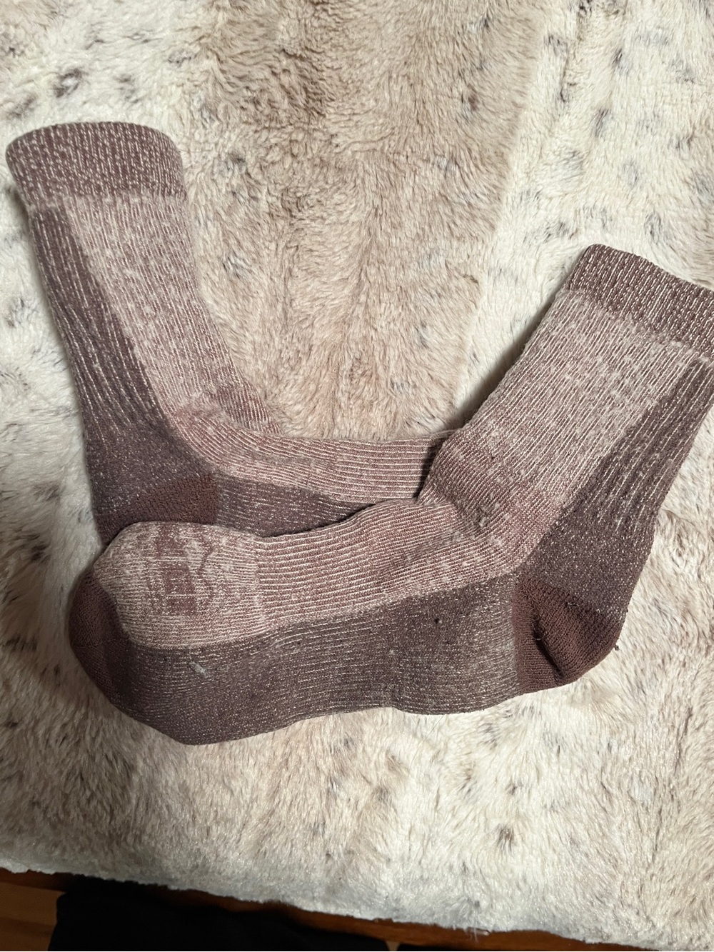 REI Two-Tone Brown Crew Socks - Cushioned Everyday Pair